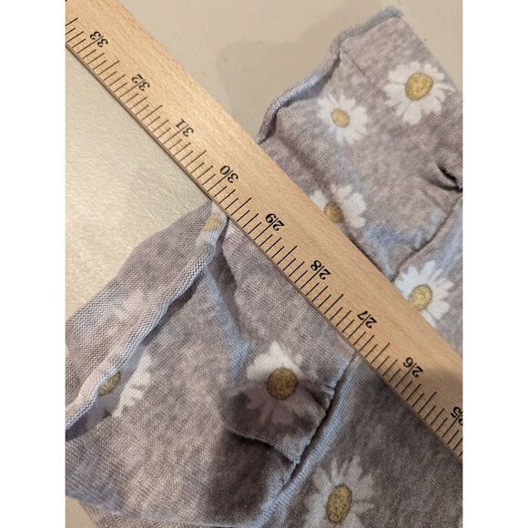 PJ Couture Women Two Piece Daisy Print Pajama Set Gray Size Large - Picture 12 of 16